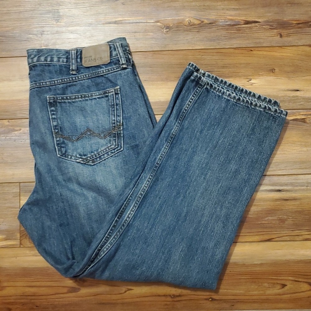Wrangler Jeans Co Relaxed Straight Blue Denim Pants Mens 40x30 99APWAQ